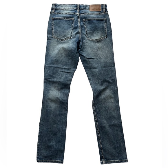 UH Denim Men’s Slim Jeans Distressed Medium Wash 30 x 32 - Picture 2 of 6